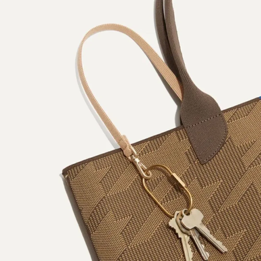 Rothy’s Lightweight Tote Dark Camel Houndstooth Collector’s Edition - Picture 5 of 8